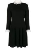 Philosophy Di Lorenzo Serafini Lace-trim Sweater Dress - Black