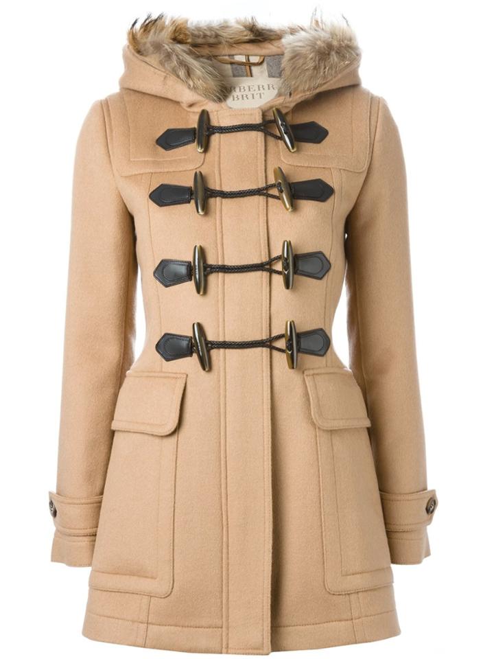 Burberry Trimmed Hood Duffle Coat - Nude & Neutrals