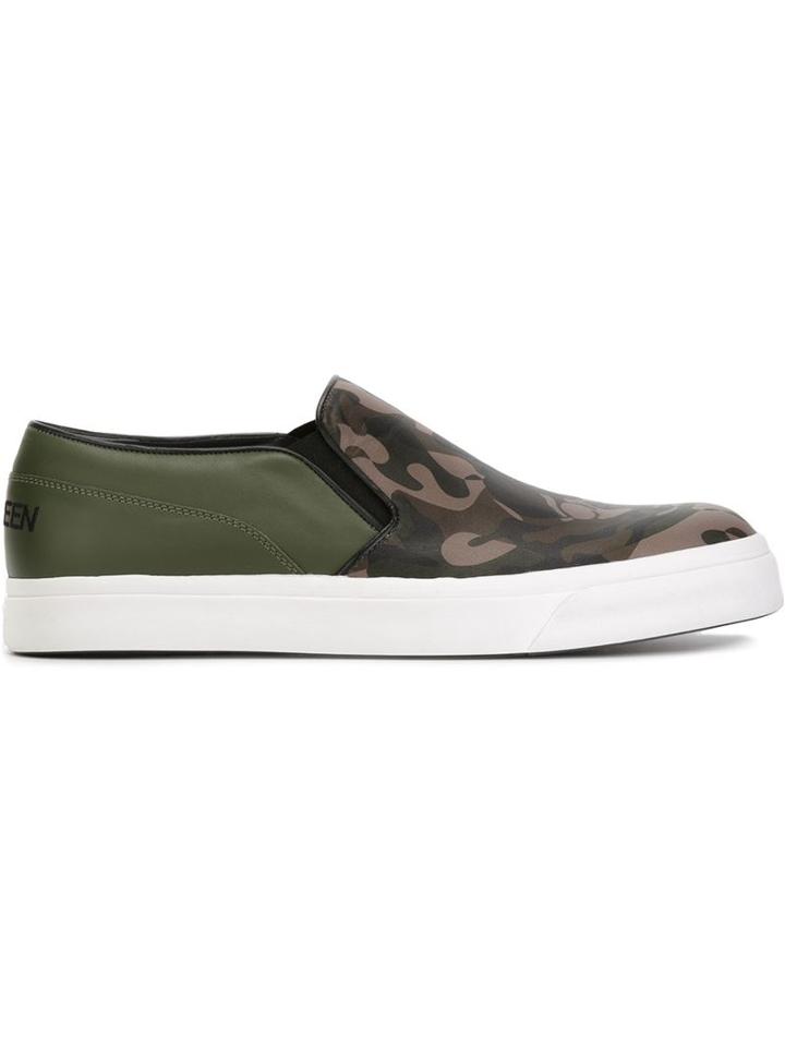 Alexander Mcqueen Camouflage Skull Slip-on Sneakers