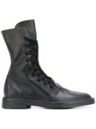 Ann Demeulemeester Lace Up Boots - Black