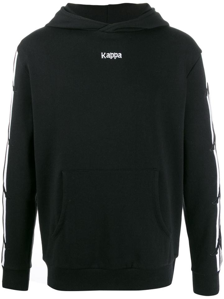 Kappa Logo Stripe Hoodie - Black