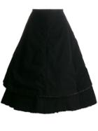 Comme Des Garçons Double-layer Full Skirt - Black
