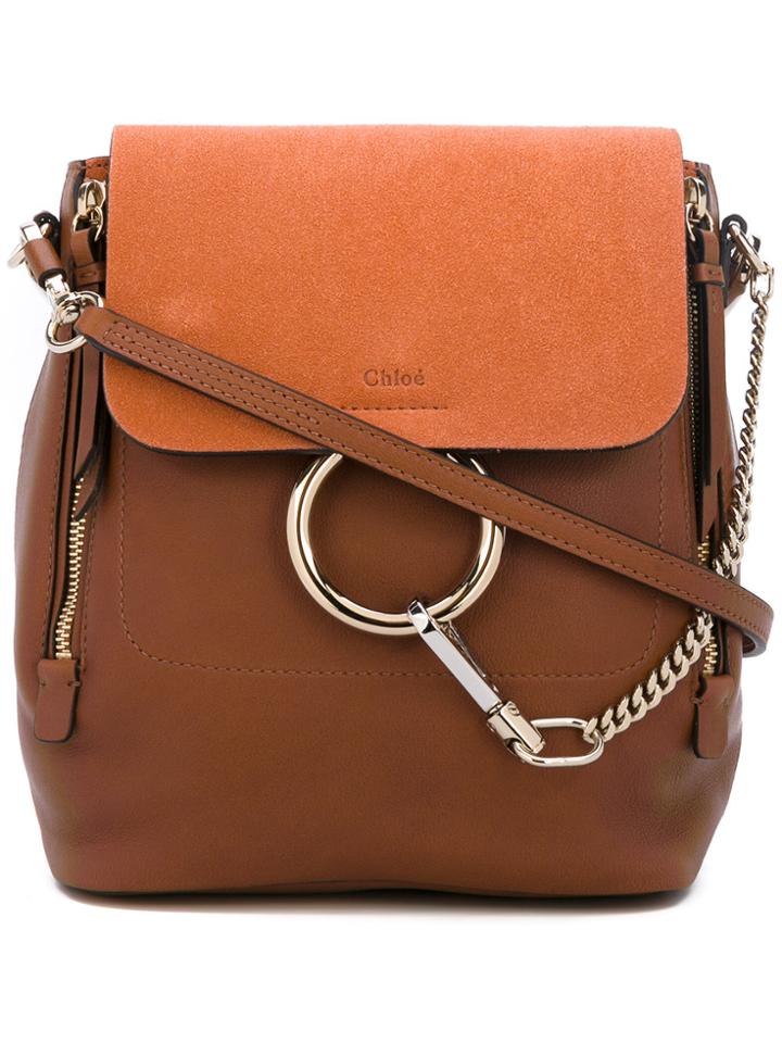 Chloé Faye Backpack - Brown