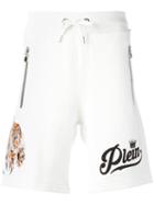 Philipp Plein No Light Track Shorts, Men's, Size: Medium, White, Cotton