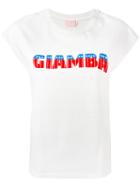 Giamba - Logo Print T-shirt - Women - Cotton - 42, White, Cotton