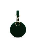 Tara Zadeh Green Azar Round Velvet Buckle Bag