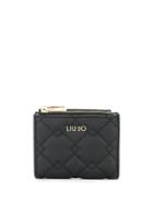 Liu Jo Logo Plaque Quilted Wallet - Black