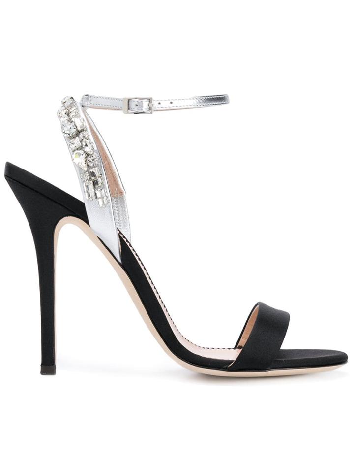 Giuseppe Zanotti Design Embellished Strap Sandals - Black