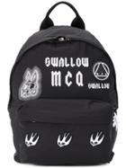 Mcq Alexander Mcqueen Swallow Patch Backpack - Black