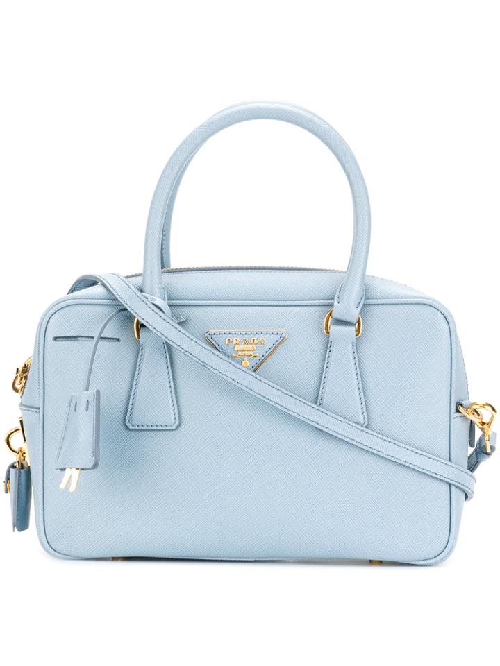 Prada Boston Tote - Blue