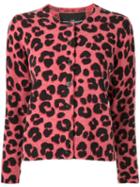 Marc Jacobs Leopard Print Knitted Cardigan - Pink