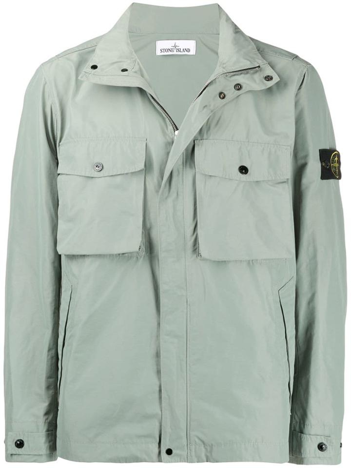 Stone Island Concealed Fastening Jacket - Green