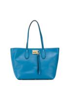 Salvatore Ferragamo Trapeze Shaped Tote - Blue