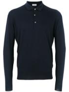 John Smedley Belper Knitted Polo Shirt - Blue