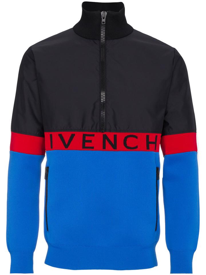 Givenchy Colour Block Windbreaker Jacket - Blue