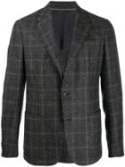 Z Zegna Checked Single-breasted Blazer - Brown