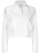 Courrèges Cropped Bomber Jacket - White