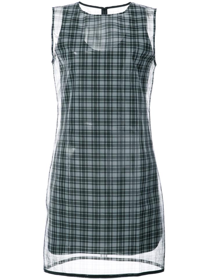 Helmut Lang Checked Printed Dress - Black