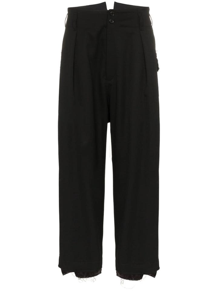 Sulvam High-waisted Wool Trousers - Black