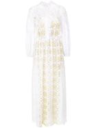 Diane Von Furstenberg Embroidered A-line Dress - White