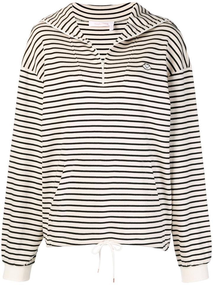See By Chloé Striped Pull-over Sweater - White