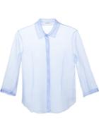 Nina Ricci Sheer Shirt, Women's, Size: 38, Blue, Silk