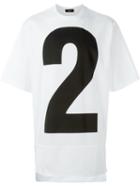 Dsquared2 Number Two Print T-shirt, Men's, Size: 48, White, Cotton