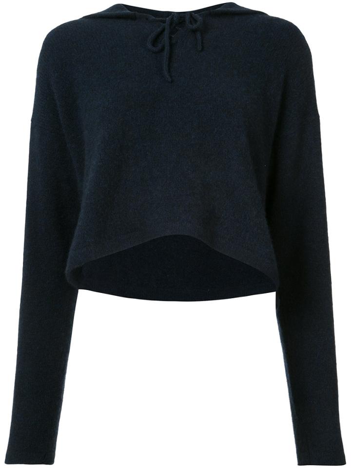 The Elder Statesman Cashmere Knitted Hoodie - Black