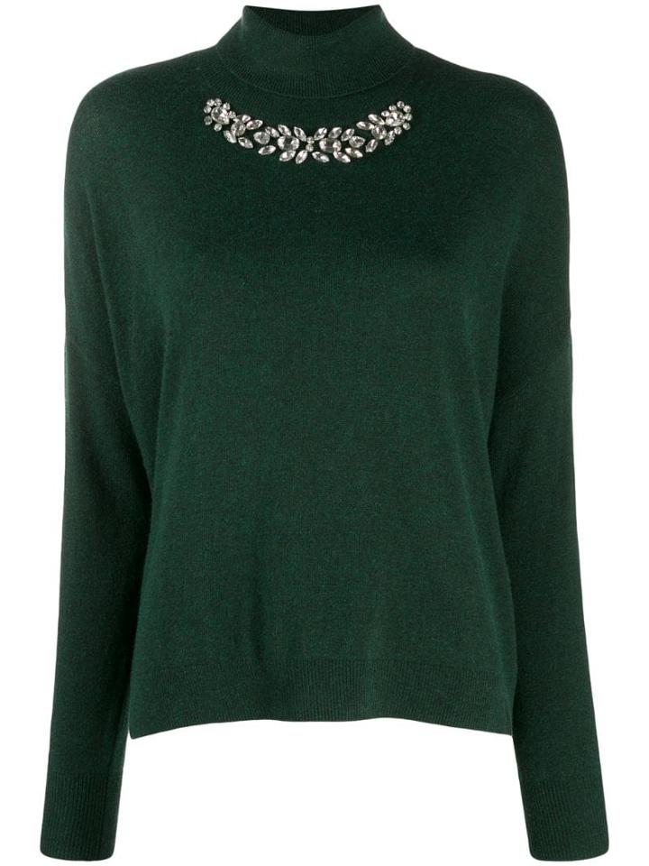 Liu Jo Rhinestone-embellished Jumper - Green