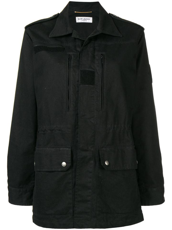 Saint Laurent Military Parka Jacket - Black