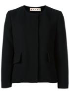 Marni Collarless Jacket, Women's, Size: 38, Black, Cotton/viscose/virgin Wool
