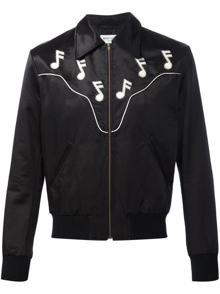 Saint Laurent 'rock' Bomber Jacket - Black