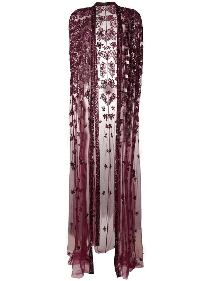 Zuhair Murad Lace Embellished Cape - Pink
