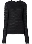Carven Textured Knit Jumper, Women's, Size: Medium, Black, Cotton/polyamide/polyester/viscose