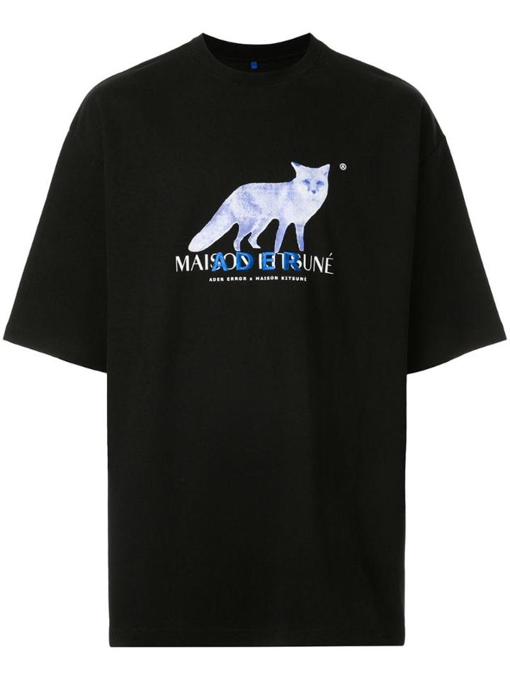 Ader Error Maison Kitsuné X Ader Error Bitmap Fox T-shirt - Black