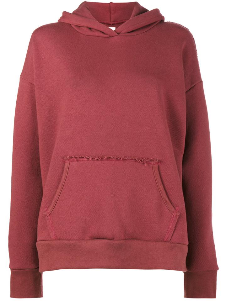 Simon Miller Frayed Seam Hoodie - Red