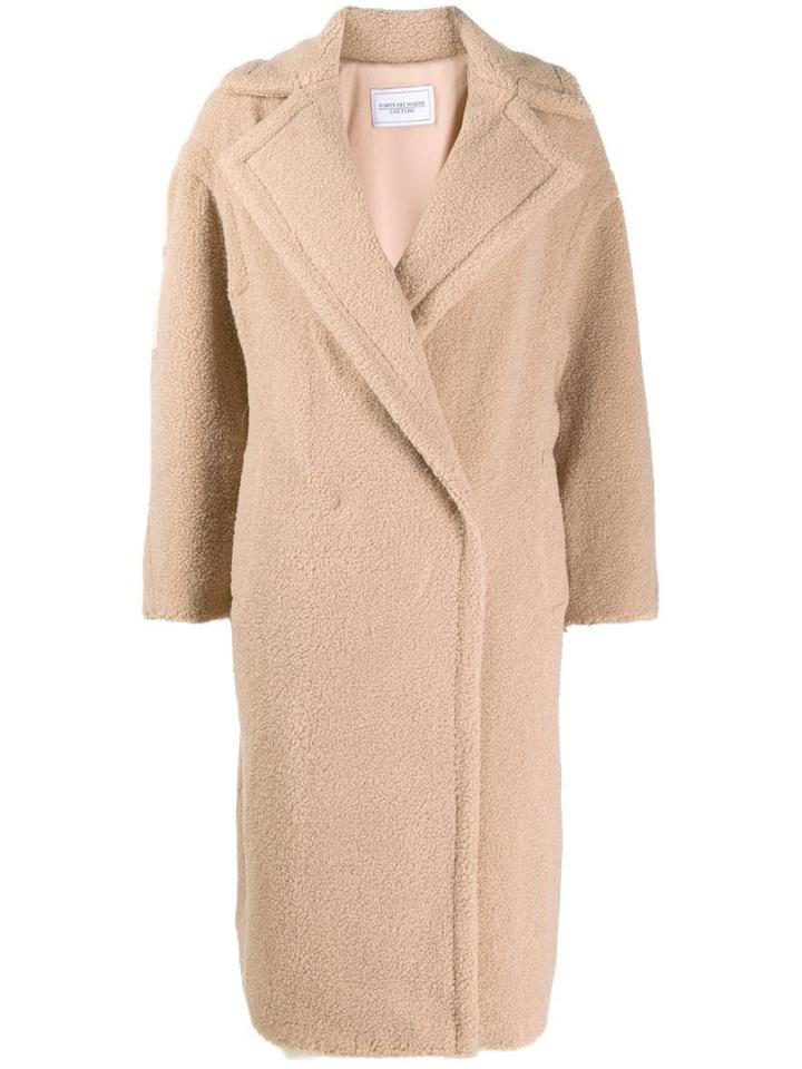 Forte Dei Marmi Couture Oversized Contrast Coat - Brown