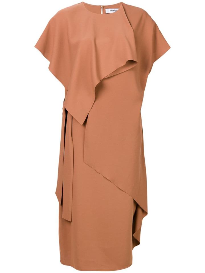Chalayan Slash Draped Dress - Nude & Neutrals