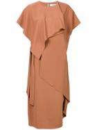 Chalayan Slash Draped Dress - Nude & Neutrals