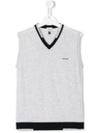 Armani Junior Knitted Vest, Boy's, Size: 16 Yrs, Grey