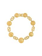 Versace Pre-owned 1990s Logo Charm Necklace - Gold
