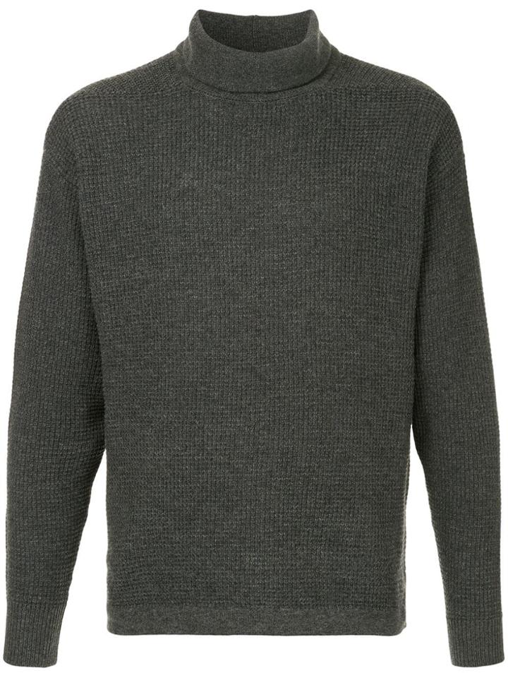 Caban Roll Neck Jumper - Grey