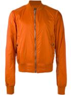 Rick Owens Drkshdw - Orange Glitter Flight Jacket - Men - Polyamide - Xl, Yellow/orange, Polyamide