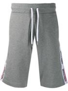 Moschino Logo-stripe Track Shorts - Grey
