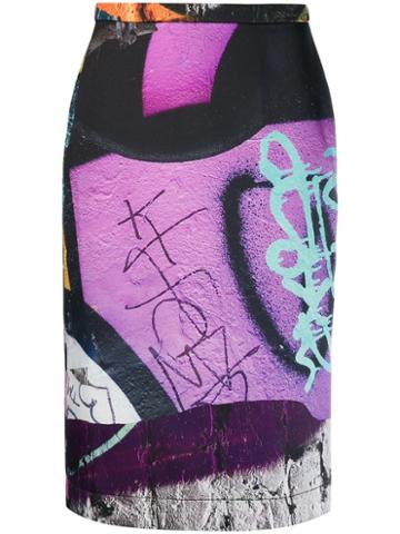 Marques'almeida Graffiti Skirt - Purple