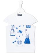 Miss Blumarine - Printed T-shirt - Kids - Cotton/spandex/elastane - 2 Yrs, White