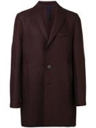 Harris Wharf London Single Breasted Peacoat - Red