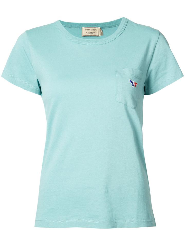 Maison Kitsuné - Logo Pocket T-shirt - Women - Cotton - L, Green, Cotton
