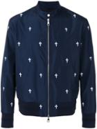 Neil Barrett - Printed Bomber Jacket - Men - Cotton/polyester/viscose - L, Blue, Cotton/polyester/viscose