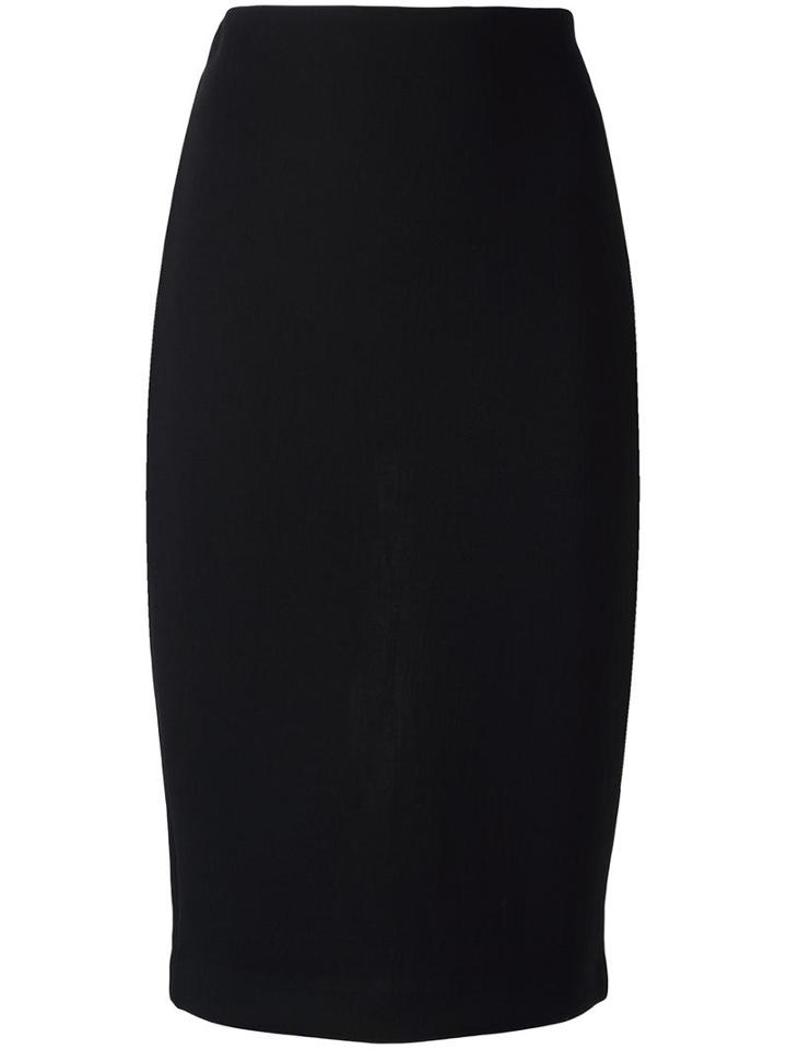Mcq Alexander Mcqueen Classic Pencil Skirt, Women's, Size: Large, Black, Polyamide/polyester/spandex/elastane